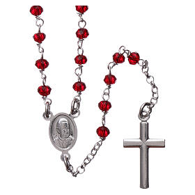 Halskette von AMEN mit roten Perlen aus 925er Silber