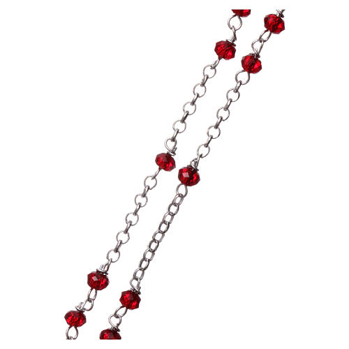 Halskette von AMEN mit roten Perlen aus 925er Silber 3