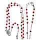 Rosary Necklace AMEN classic coral crystals, silver 925 Rhodium s4