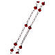 Rosary Necklace AMEN classic coral crystals, silver 925 Rhodium s3