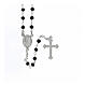 Halskette von AMEN mit schwarzen Perlen aus 925er Silber und Kreuzanhänger s2
