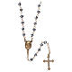Rosary Necklace AMEN classic Pavè blue crystals, silver 925 Yellow s2