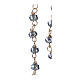 Rosary Necklace AMEN classic Pavè blue crystals, silver 925 Yellow s4