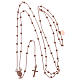 AMEN rosary necklace 2,5 mm diameter bronze rosè s5