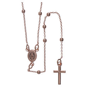 Collana rosario AMEN diam 2,5 mm bronzo Rosè