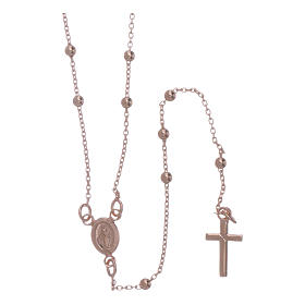 AMEN rosary necklace 2,5 mm diameter bronze rosè