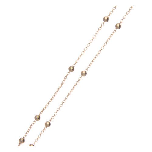 AMEN rosary necklace 2,5 mm diameter bronze yellow 3