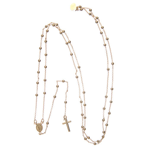 AMEN rosary necklace 2,5 mm diameter bronze yellow 4
