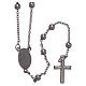 AMEN rosary necklace 2,5 mm diameter bronze rhodium s2