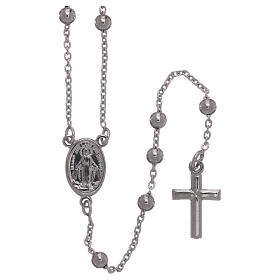 Collar rosario AMEN diám 4 mm bronce Rodio
