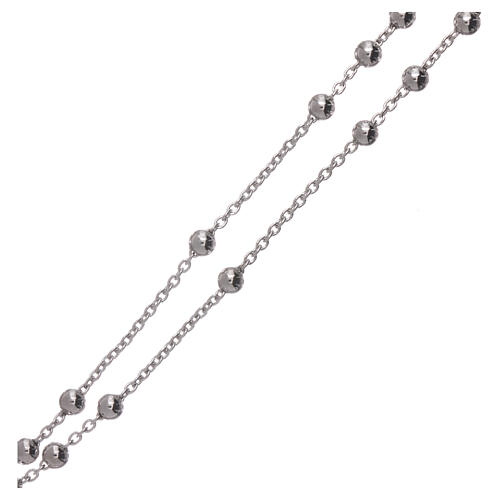 AMEN rosary necklace 2,5 mm diameter bronze rhodium 3