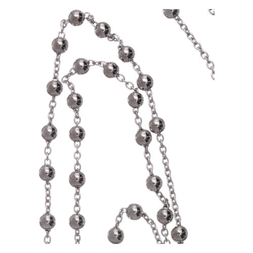 AMEN rosary necklace 2,5 mm diameter bronze rhodium 4