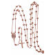 AMEN rosary necklace 4 mm diameter bronze rosè s4