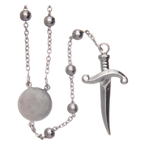 Rosario AMEN S. Michele Arc. Bronzo fin. Rodio 2