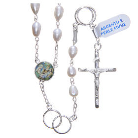 Rosario matrimonio perla fiume argento 925