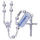 Rosary in 925 silver with 5mm velvety and smooth grains s2