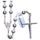 Rosary in 925 silver with 6mm velvety and smooth grains s2
