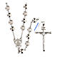 Rosary in 925 silver with 8mm velvety and smooth grains s1