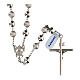 Rosary in 925 silver with 8mm velvety and smooth grains s2