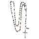 Rosary in 925 silver with 8mm velvety and smooth grains s4