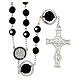 Rosary beads in 925 silver with black strass grains measuring 8mm s1