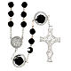 Rosary beads in 925 silver with black strass grains measuring 8mm s2