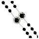 Rosary beads in 925 silver with black strass grains measuring 8mm s3