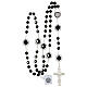 Rosary beads in 925 silver with black strass grains measuring 8mm s4