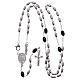 Rosary in 925 silver and oval crystal grains measuring 4mm s4