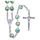 Rosary in 925 silver and green crystal grains measuring 8mm s1