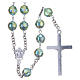 Rosary in 925 silver and green crystal grains measuring 8mm s2