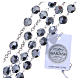 Rosary in 925 silver and metallic crystal grains measuring 8mm s3