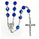 Rosary in 925 silver and blue crystal grains measuring 8mm s1
