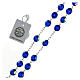 Rosary in 925 silver and blue crystal grains measuring 8mm s3
