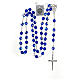 Rosary in 925 silver and blue crystal grains measuring 8mm s4