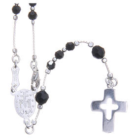 Rosary beads in 925 silver and crystal grains measuring 4mm