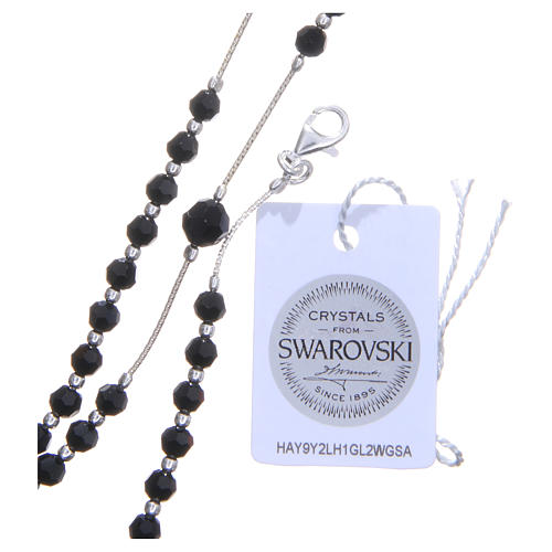 Rosary beads in 925 silver and crystal grains measuring 4mm 3