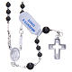 Rosary beads in 925 silver and smooth onyx grains measuring 4mm s1