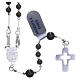 Rosary beads in 925 silver and smooth onyx grains measuring 4mm s2