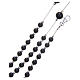 Rosary beads in 925 silver and smooth onyx grains measuring 4mm s3