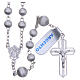 Rosary beads in 925 silver with satin grains measuring 6mm s1