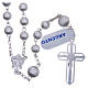 Rosary beads in 925 silver with satin grains measuring 6mm s2