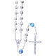 Rosary beads in 925 silver, 6mm and pater beads in light blue strass s1