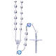 Rosary beads in 925 silver, 6mm and pater beads in light blue strass s2