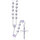 Rosary beads in 800 silver, 6mm and pater beads in purple strass s2