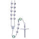 Rosary beads in 800 silver, 6mm and pater beads in green strass s2