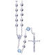 Rosary beads in 800 silver, 6mm and pater beads in sky blue strass s1