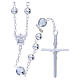 Rosary beads in 800 silver, 6mm and pater beads in metallic strass s2