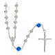 Rosary beads in 800 silver, 6mm and pater beads in blue strass s1