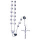 Rosary beads in 800 silver, 6mm and pater beads in black strass s1